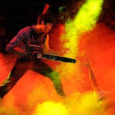 Ryan Ward as Ash in the original Toronto production of Evil Dead - The Musical. Image courtesy of Starvox Entertainment.