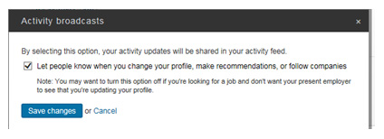 Linked In: Activity Broadcasts