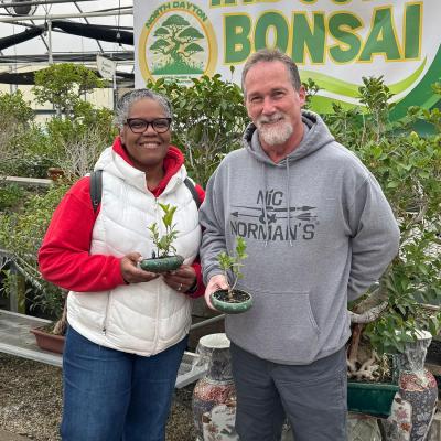 Bonsai 101 Class -includes Bonsai & Statue