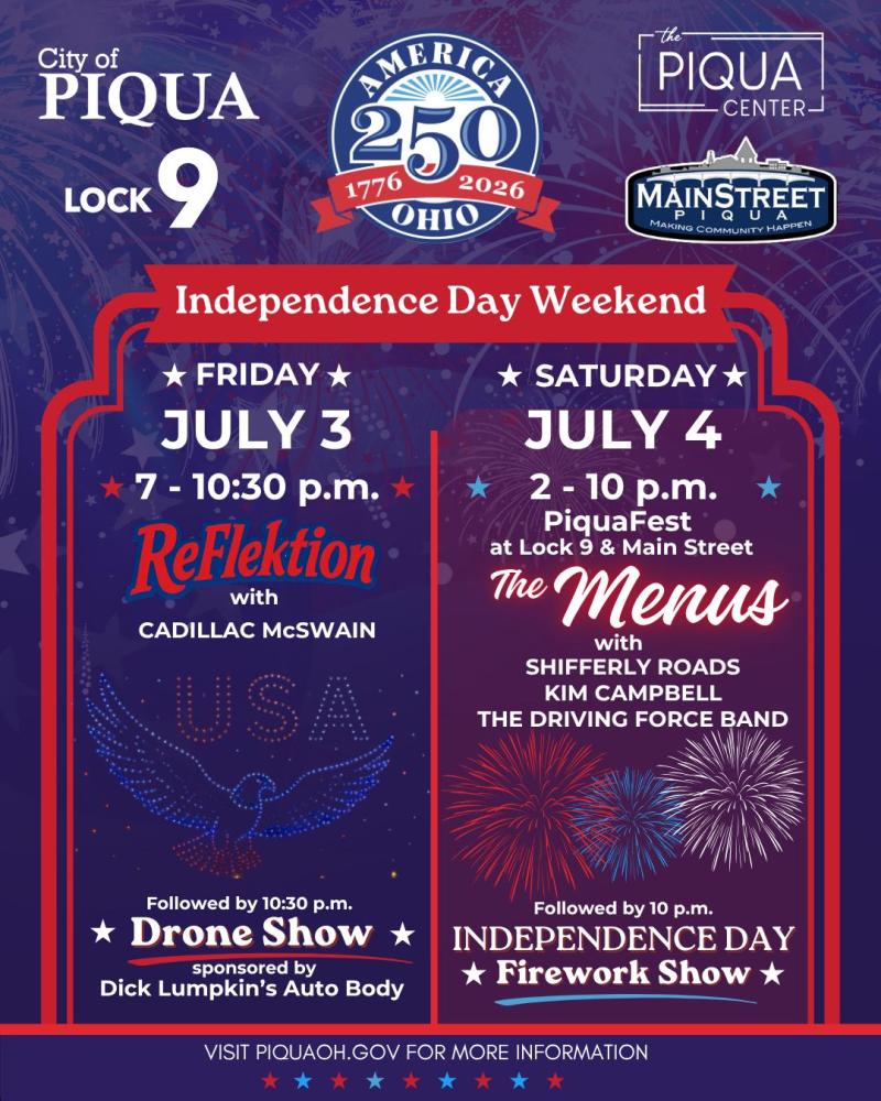 poster - 2026 Piqua OH fireworks