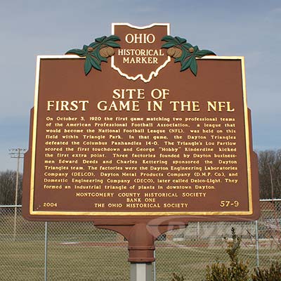 Did you know the first NFL game was played in Dayton?