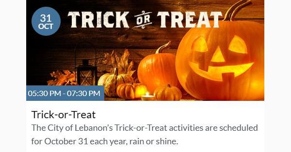 Lebanon Ohio Trick or Treat