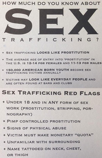 Sex Trafficking Stats / Red Flags