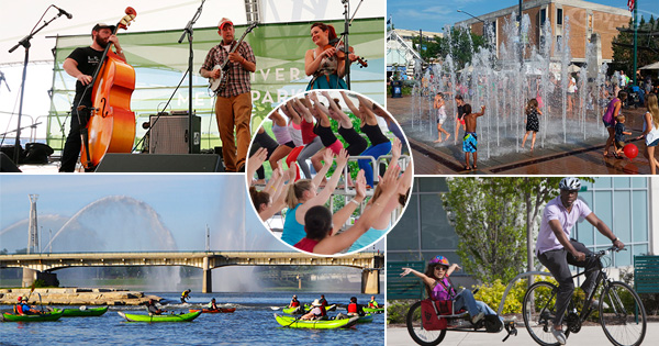 Festivals, Fitness, Music at RiverScape in August