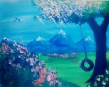 Barstools and Brushstrokes Paint Party at Dogs Breath Tavern