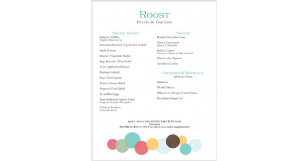 Easter Brunch at Roost Events in Kettering