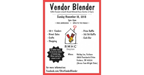Vendor Blender- Ronald McDonald House Charities of Dayton
