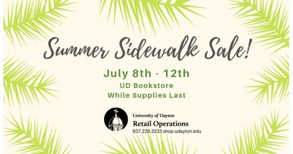 University of Dayton Bookstore Summer Sidewalk Sale