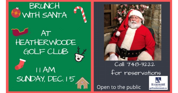 Brunch with Santa at Heatherwoode Golf Club