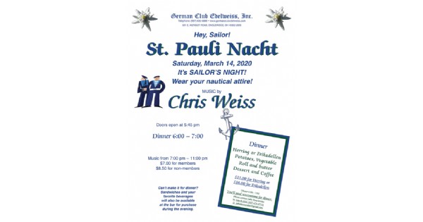 St. Pauli Nacht 2020 Dinner Dance