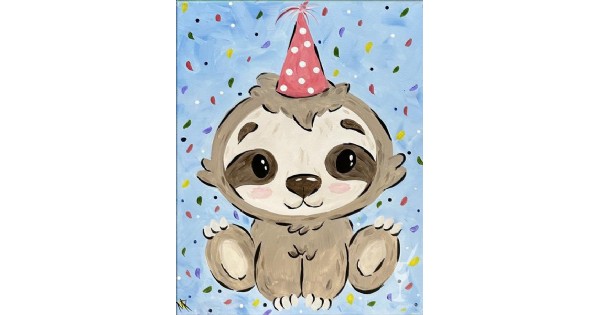 Party Animals-Sloth *Ages 7&Up* Pre-Drawn On