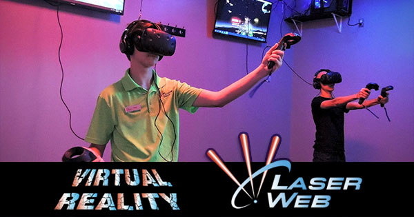 Virtual Reality at Laser Web - suspended