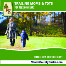 Mom Trailing Tots Hike at Charleston Falls Preserve