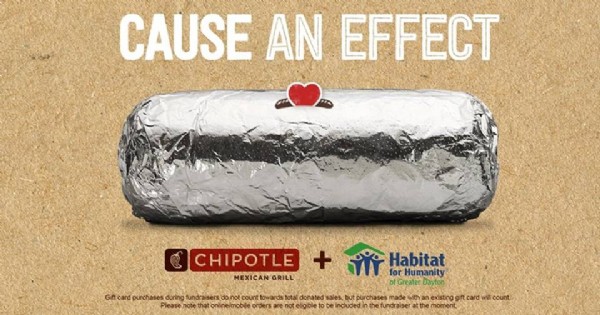 Eat at Dayton Area Chipotle to support Habitat!