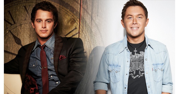 Easton Corbin & Scotty McCreery with Jana Kramer at The Rose