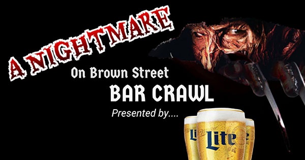 Halloween Bar Crawl- A Nightmare on Brown St.