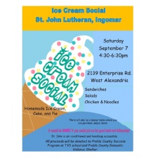 St. John Lutheran, Ingomar Annual Ice Cream Social