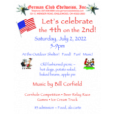 German Club Edelweiss: Celebrate the 4th on the 2nd