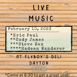 Live Music at Flyboy’s Deli Dayton