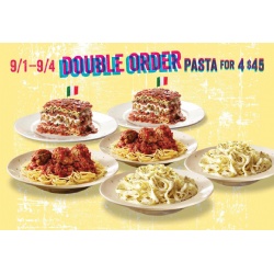 Spaghetti Warehouse's Famous Double Order Pasta Fest Labor Day Weekend