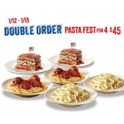 Double Order Pasta Fest at Spaghetti Warehouse