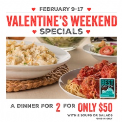 Valentine's Day Special for Two at Spaghetti Warehouse