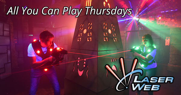 All You Can Play Thursdays at Laser Web - suspended