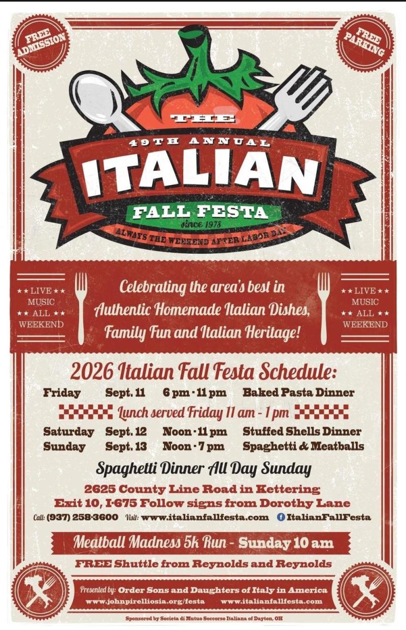 2026 Italian Fall Festa poster