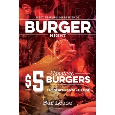 $5 Burger Night at Miamisburg Bar Louie