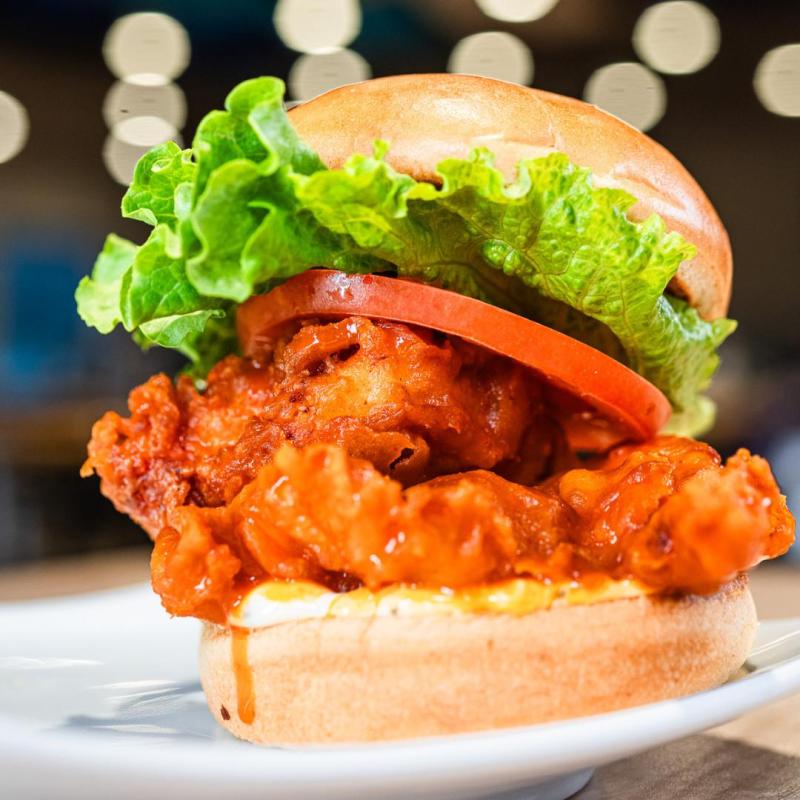 Buffalo Style fried chicken sandwich