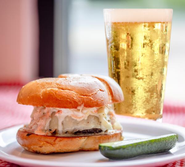 All The Best Deli - Bestie Burger with any draft beer