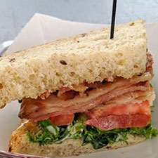 Buttered BLT with Bacon Dressing by Rolling Indulgence