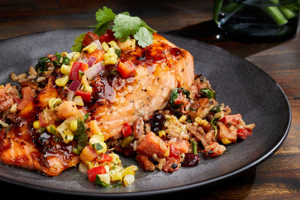 Honey Garlic Glazed Grilled Salmon