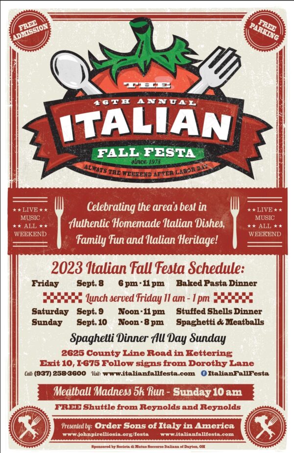 Food schedule - Italian Fest