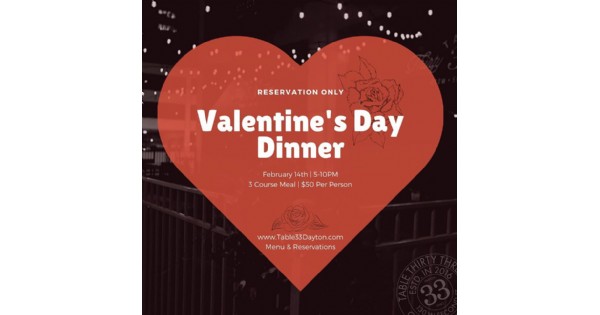 Valentine's Day Dinner at Table 33