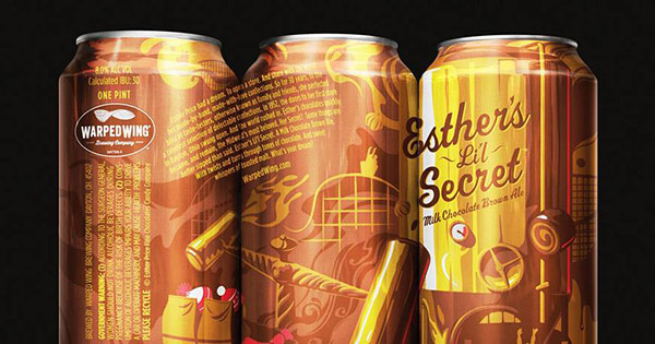 Esthers Lil Secret: Warped Wing cans new holiday beer