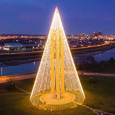 The Carillon Tree of Light shines bright for the holidays