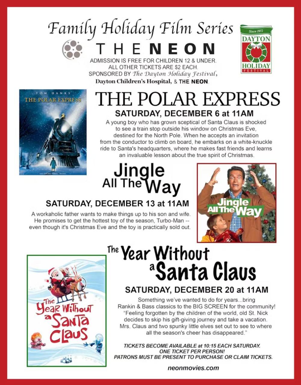 Christmas 2025 -Family Movie Series at the Neon