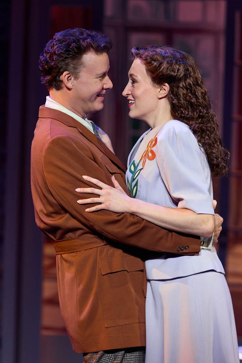 Kevin Earley (Captain Georg von Trapp) and Cayleigh Capaldi (Maria Rainer) in The Sound of Music. Photo by Jeremy Daniel.