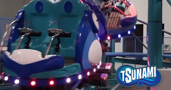 Tsunami Roller Coaster at Scene75 Dayton