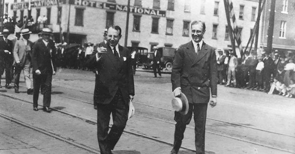 100 years today, Gov. Cox and FDR led parade in downtown Dayton