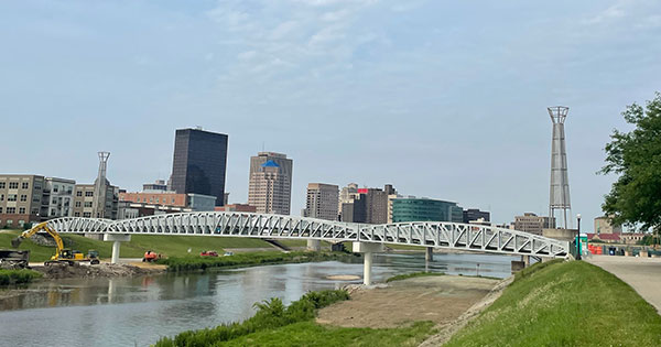 Deeds Point Pedestrian Bridge reopened today