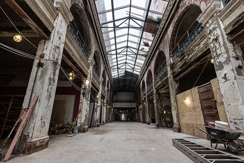 3rd Street Dayton Arcade during construction