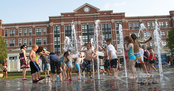 Interactive Fountains at The Greene Town Square