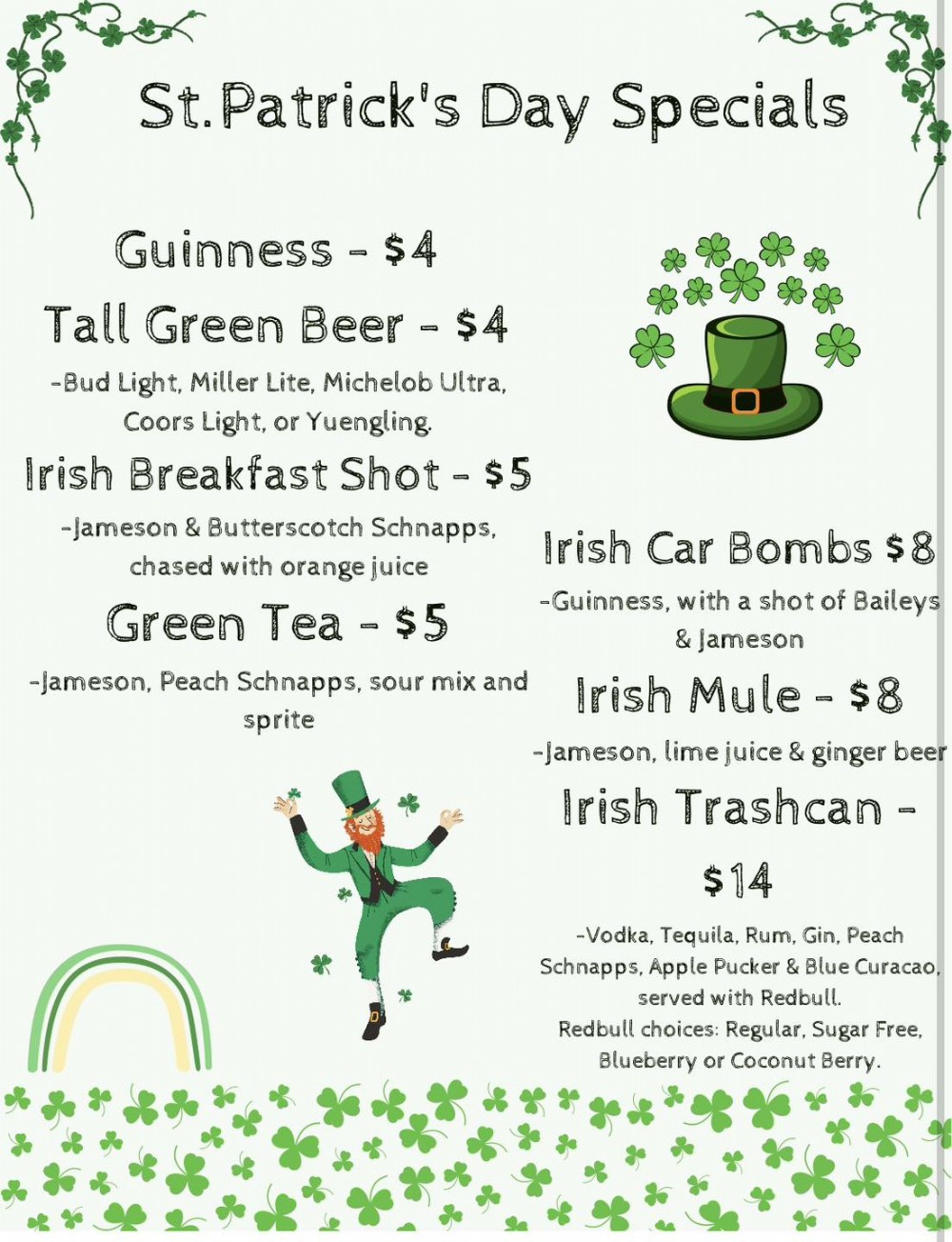 Drink Specials at Jd Legends