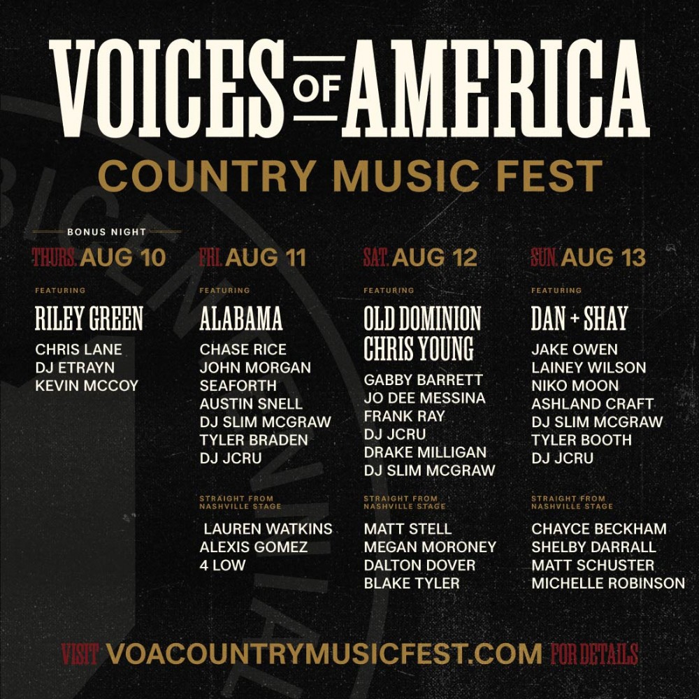 The Full 2023 Lineup for the Voices of America Country Music Fest