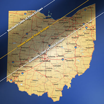 2024 Solar Eclipse events around Dayton