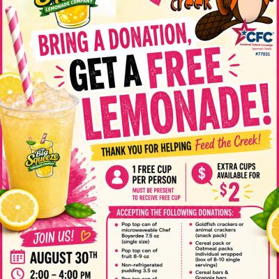 Help Feed The Creek with The Big Squeeze