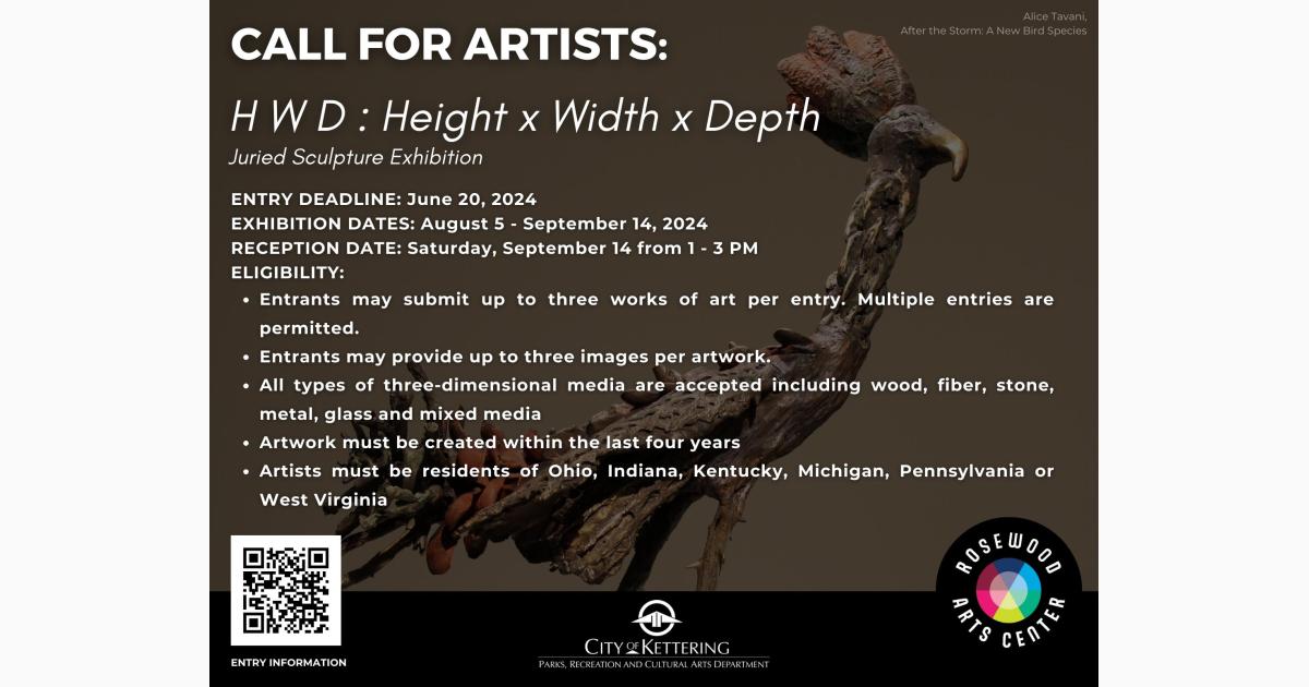 Call for Artists! HWD Height x Width x Depth Juried Sculpture Exhibition