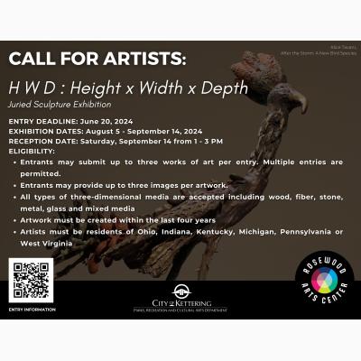 Call for Artists! HWD Height x Width x Depth Juried Sculpture Exhibition
